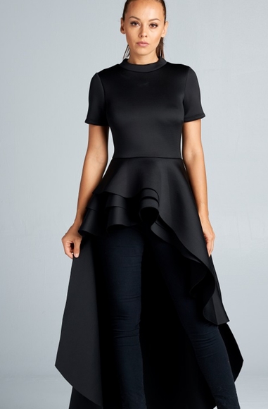 Tops - Special Friday Sale Black High Low Top